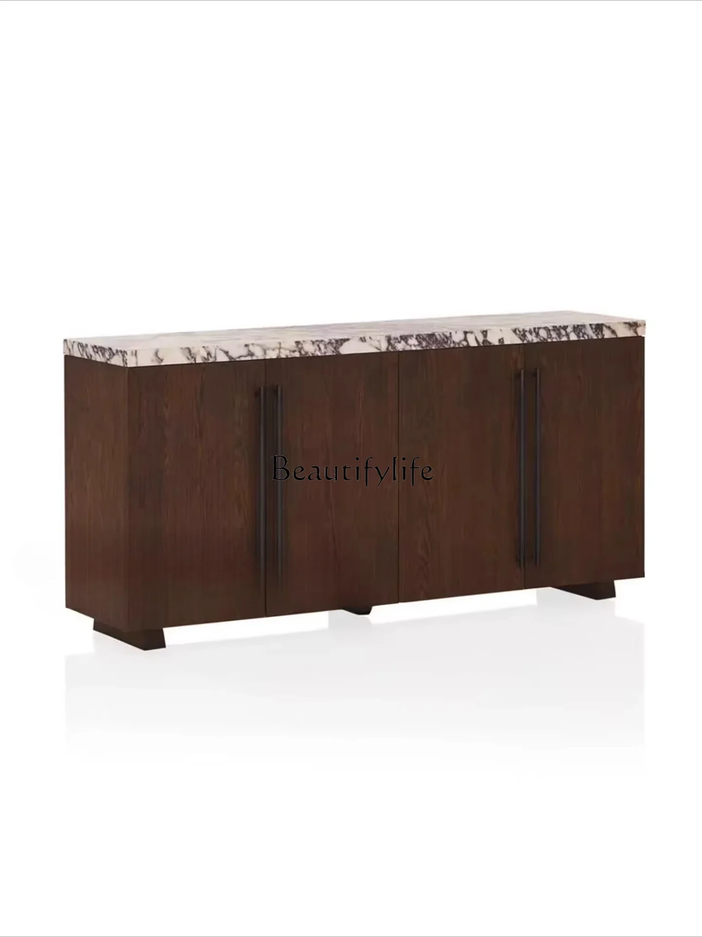 

yj21 Medieval marble desktop solid wood dining side cabinet modern simple entrance cabinet