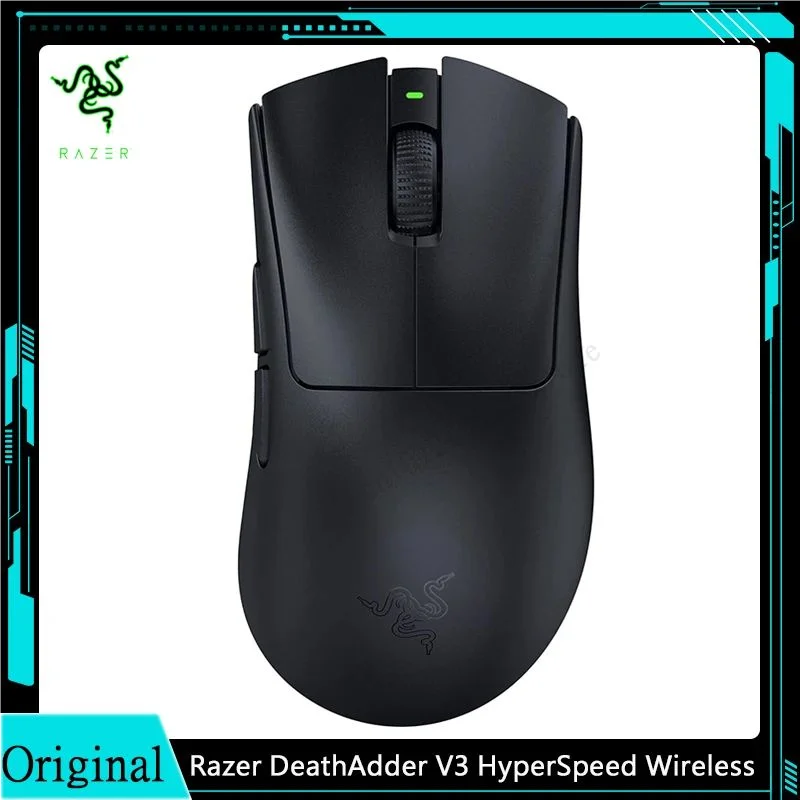 Original Razer DeathAdder V3 HyperSpeed Wireless Ergonomic Esports Mouse - 55 g Ultra-Lightweight Design Smooth-Touch Texture