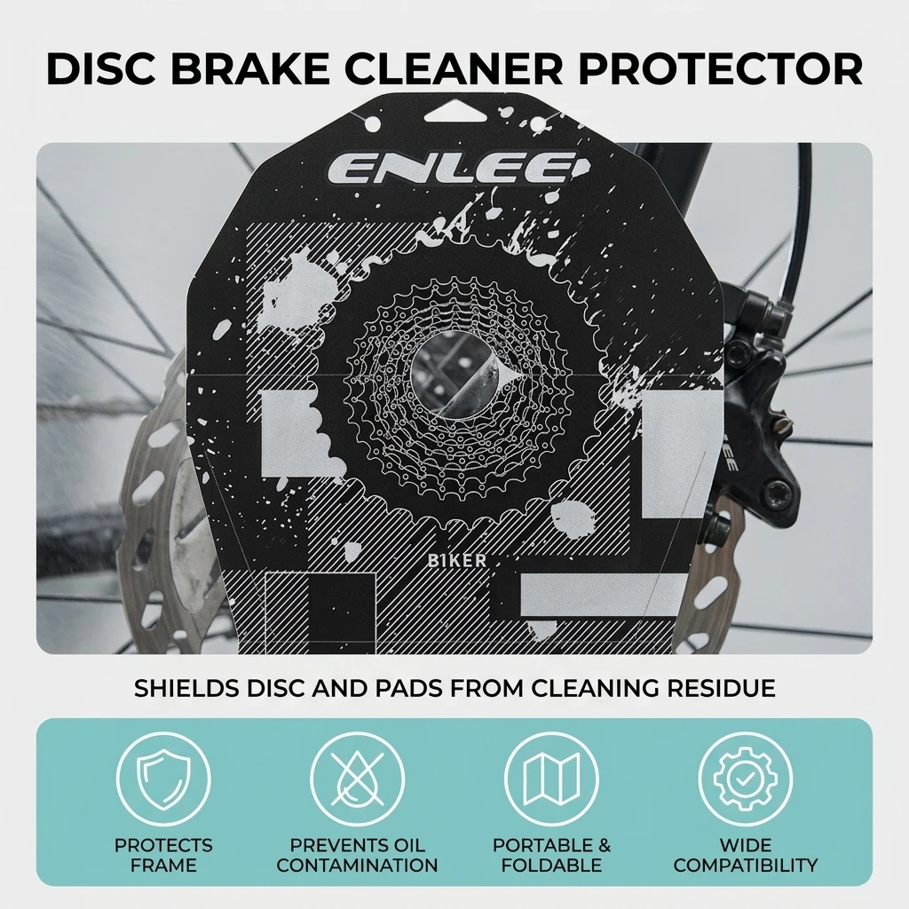 Disc Brake Cleaner Protector For Road Bikes Durable Plastic Anti-Oil Spill Tool Compatible With Most Disc Brakes