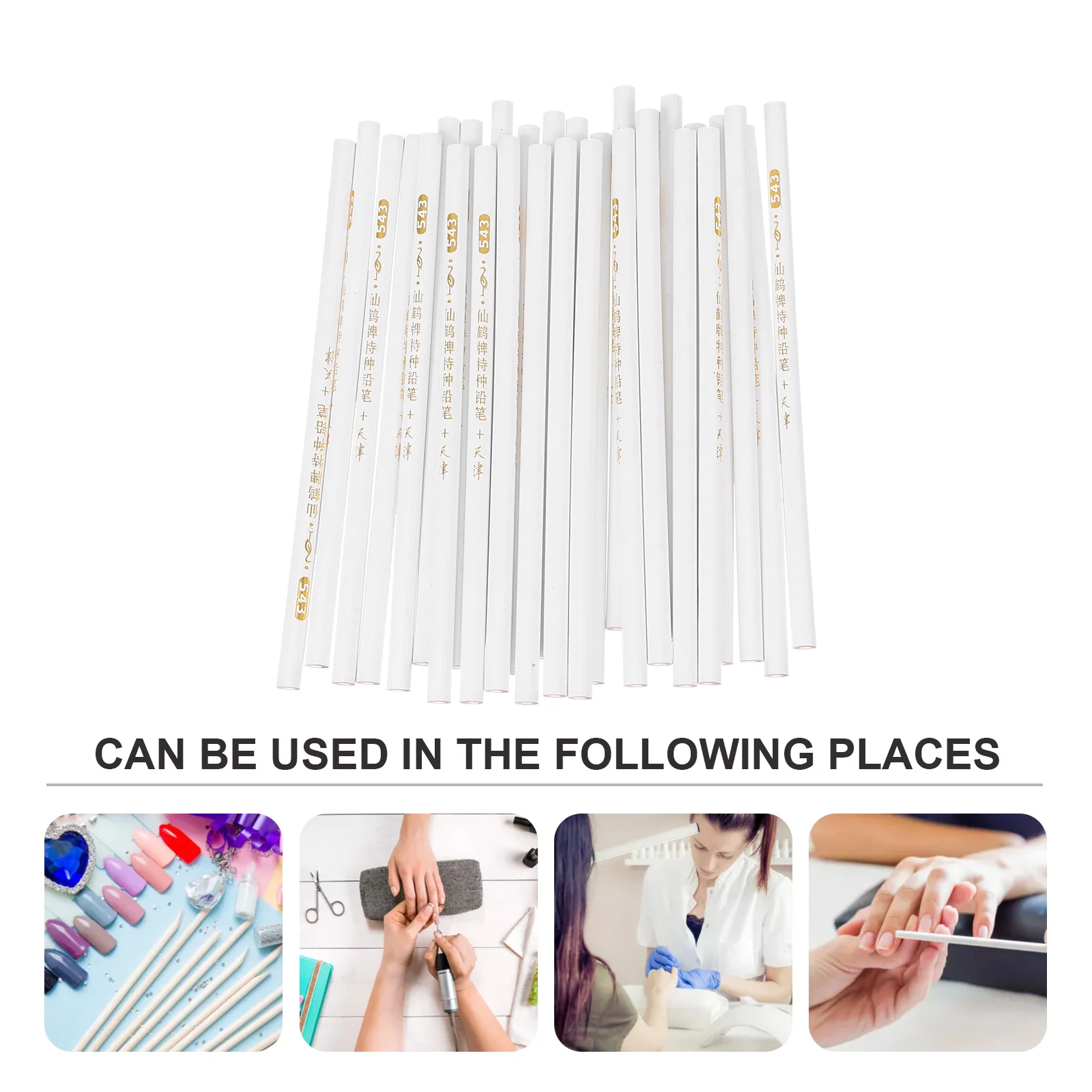 Set di penne per nail art da 30 pezzi Strumento professionale per disegno manicure Regalo artigianale per manicure fai-da-te per ragazze Strumento per nail art bianco