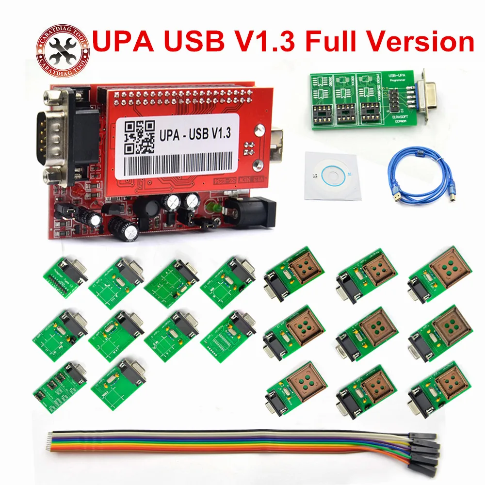 UPA USB Programmer V1.3 UPA USB UPA Chip Tuning Tools ECU Programmer Serial Programmer With Full Adapters