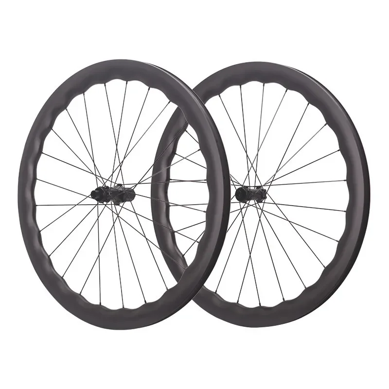 700C 5045mm Wave Ring Disc Brake Carbon Wheels Center Lock/6 Bolt Road Bike Wheels UCI Quality Road Racing Wheelset