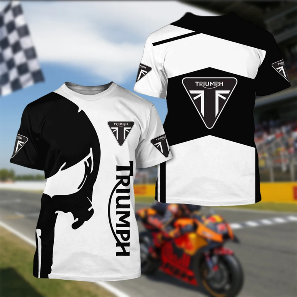 

New 2026 Triumph Racing Moto T-shirt Comfortable Breathable Quick Dry Jersey Daily Casual Sports Fan Streetwear Top