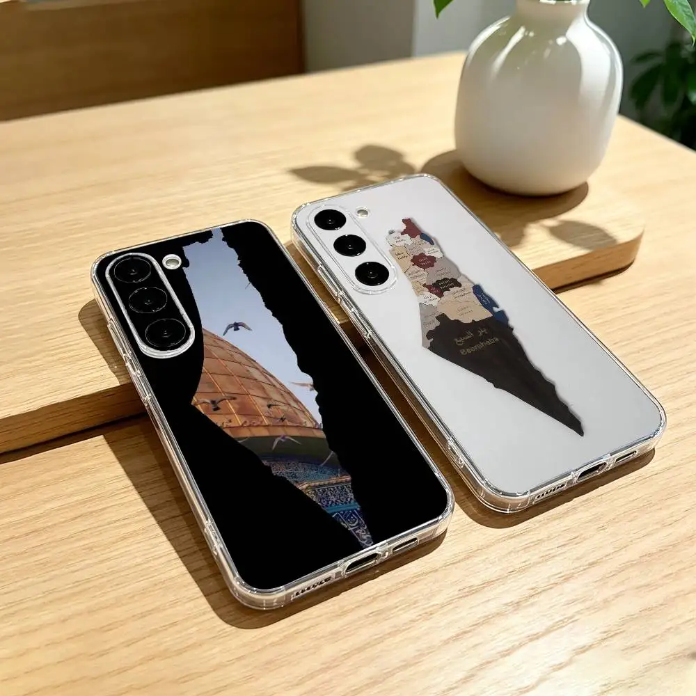 Palestine-es-F-Flag MAP Phone Case For Samsung Galaxy A91,80,73,72 ,71,53,52,32 ,31,22,21s,20,Transparent Case