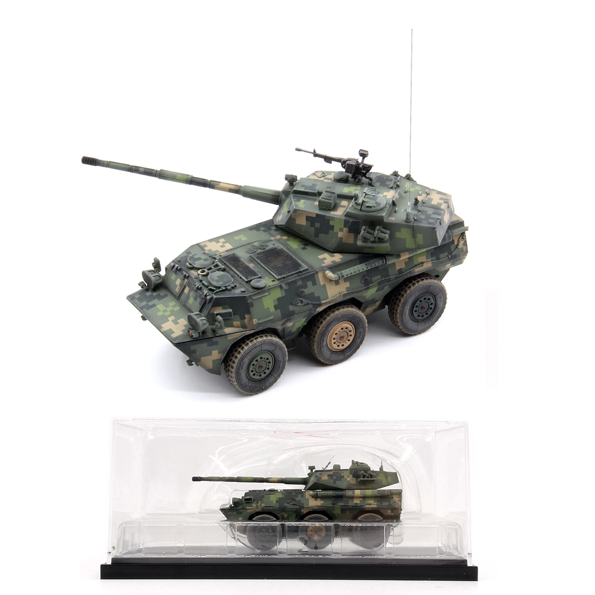 1: 72 UNS China PTL02 wheeled armored vehicle jungle digital camouflage (body number random) finished model