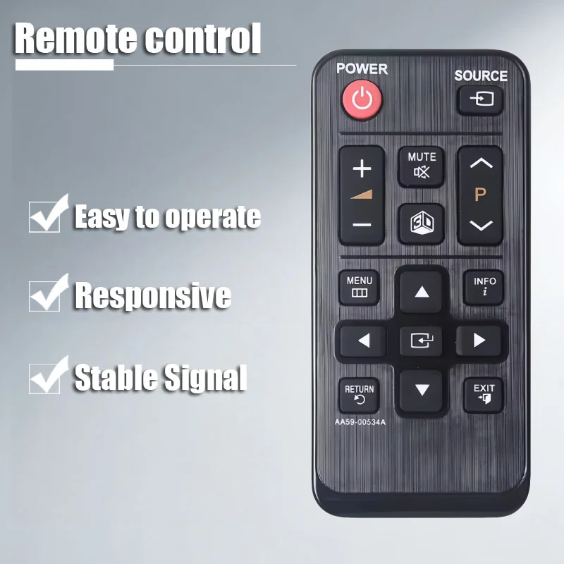

Applicable to Sound Bar Remote Control Compatible with HW-J250 HW-J260 HW-JM25 HD-1272 AH59-02710A 02710B AA59-00534A