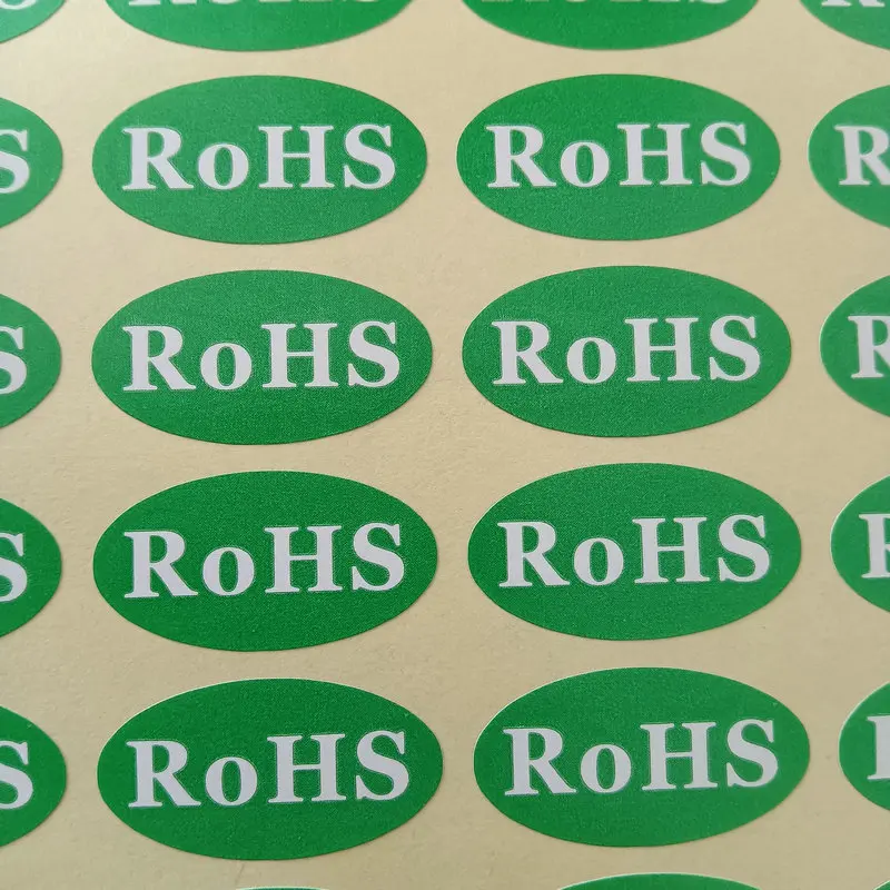 100pcsROHS label Green label European standard ROHS label ROSH environmental label sticker