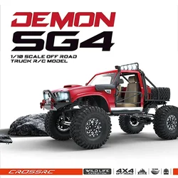 Crossrc Demon Sg4 1/10 Zestaw Symulacja Rc Model Konkurencyjny Wspinaczka Abs Twarde Ciało Półciężarówka 4x4 Dzieci Dorosły Zabawka Prezent Rc Samochód