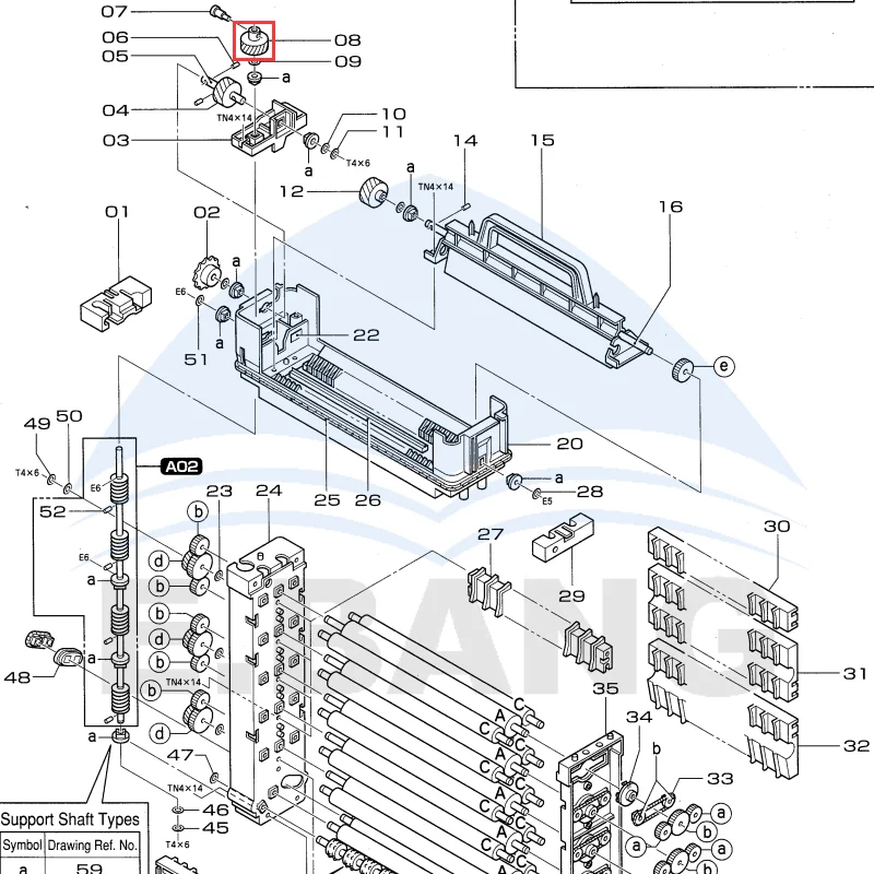 330/340/350/370 34B7499845 Spiral Gear Color Photo Processor Transmission Gear Printing Machine Replacement Parts