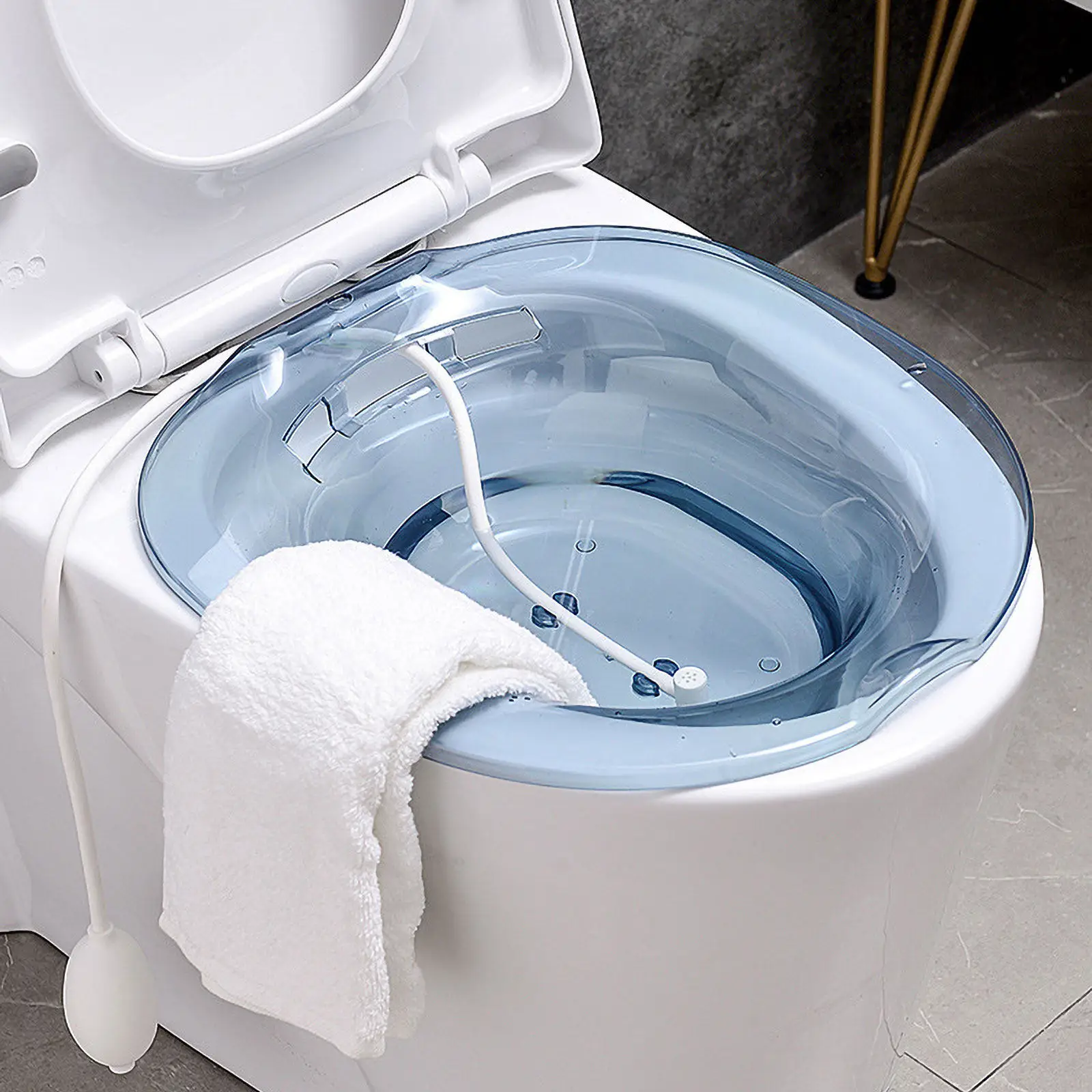 

1Set Premium PP Sitz Bath Basin for Toilet Seat Postpartum Care Washing Basin Ergonomic Squat-Free Design for Pregnant Women