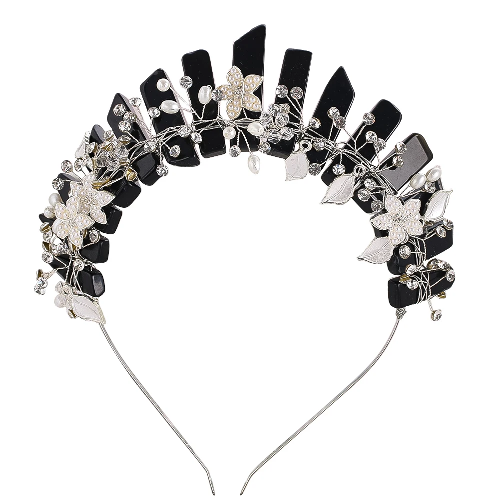 

Headband Obsidian Black Hair Hoop Gothic Style Wicca Witchcraft Spiritual Accessory Halloween Party Costume Headpiece Souvenirs