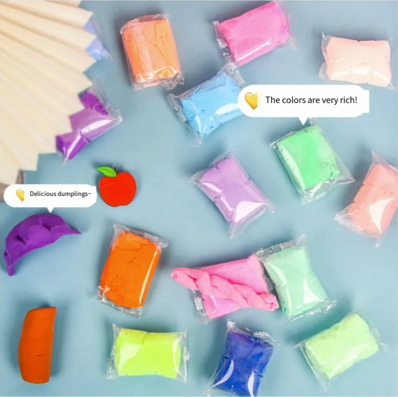 Farbiger Ton, Kindermodellierung, Basteln, Kinder, lufttrockener Ton mit Handwerkzeugen, stimulieren Kinder, frühes Lernen, Aktivitäten, interaktiv