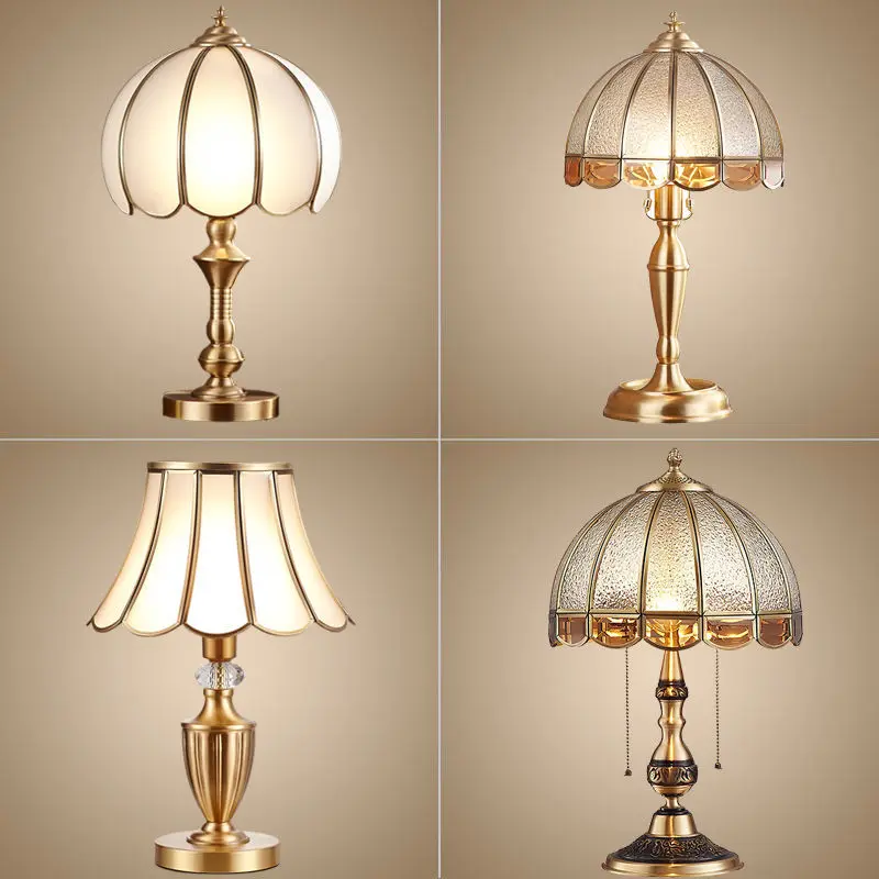 ABEL Brass Table Lights LED Modern European Creative Luxury Glass Copper Desk Lamp For Home Living Room Study Bedroom