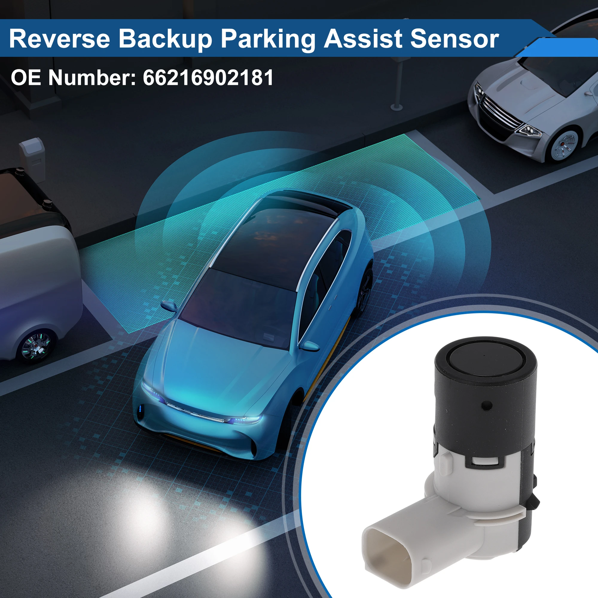UXCELL No.66216902181 Reverse Backup Parking Sensor for BMW E39 M5 98-03 Black 1 Pc