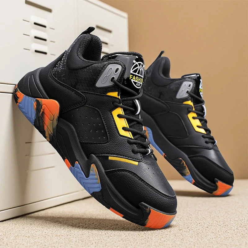 Basketball Shoes for Men High-top Sneakers Wear-resistant Anti-slip Outdoor Athletic Training Shoes Comfortable Man Sports Shoes