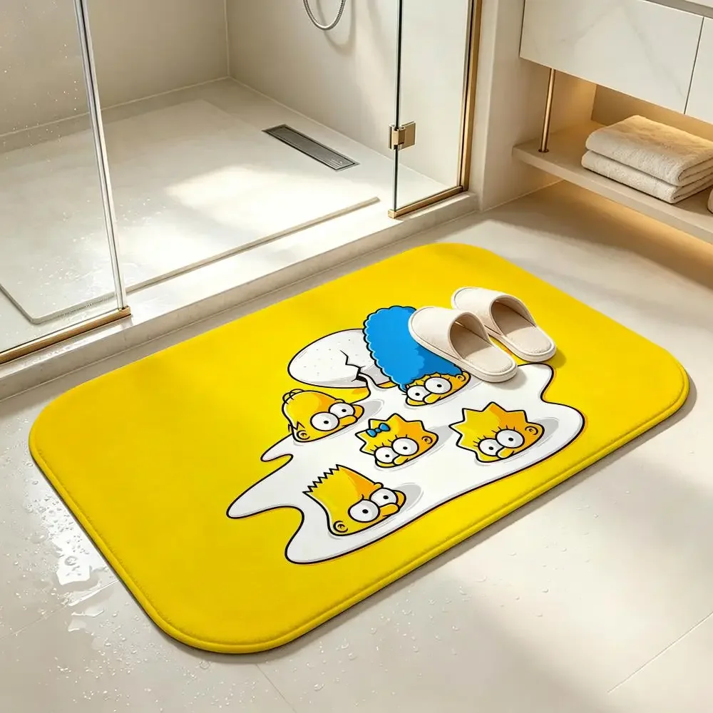 IP-The SimpsonsS Floor Mat Bedroom Carpet, Bathroom Foot Mat, Doormat, Non-Slip Absorbent Multi-Use
