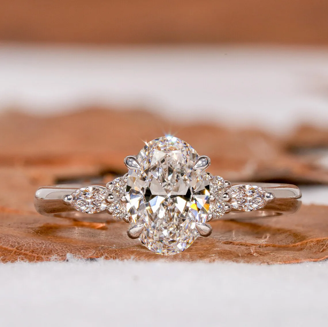 Hot Sale S925 Sterling Silver Light Luxury Moissanite Pigeon Egg Ring Fashion Diamond Ring For Women Wedding Engagement
