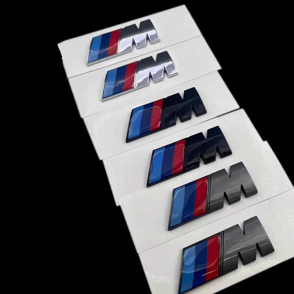 3D ABS M Logo Car Body Side Badge Body Rear Trunk Decor Sticker Car Modification Accessorie For All BMW M Power X1 X3 X5 X7 E71