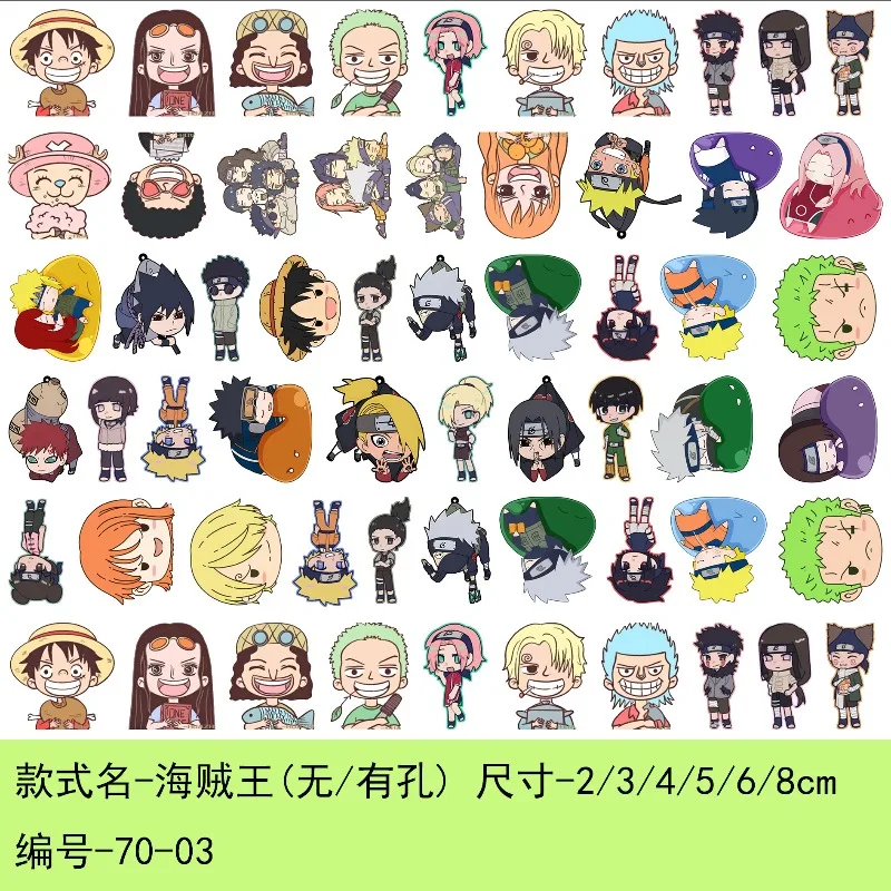 

Cartoon anime One Piece acrylic patch double-sided sandwich transparent 2/4/5/6/8cm Handmade DIY Jewelry Accessories Material