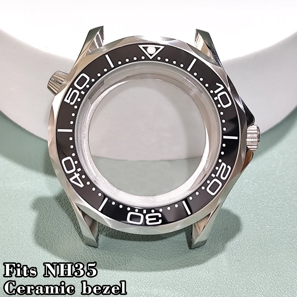 

Fit For NH35 42MM Case Fit For Speed Watch Master Modified Cases Ceramic/Aluminum Bezel Replace and repair parts stainless steel