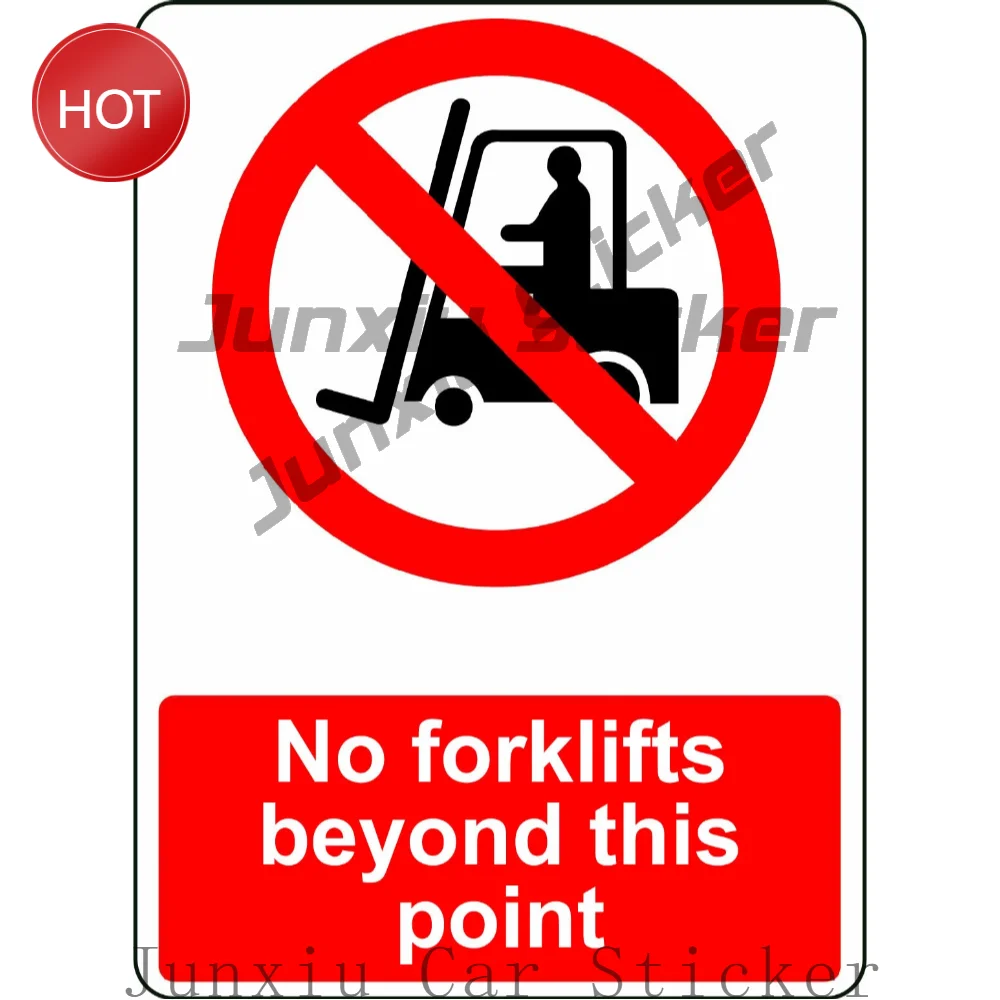 No Forklifts Beyond This Point PVC Sticker Notice Decal For Workplace Walls And Doors Safety Message Display Workplace Signs
