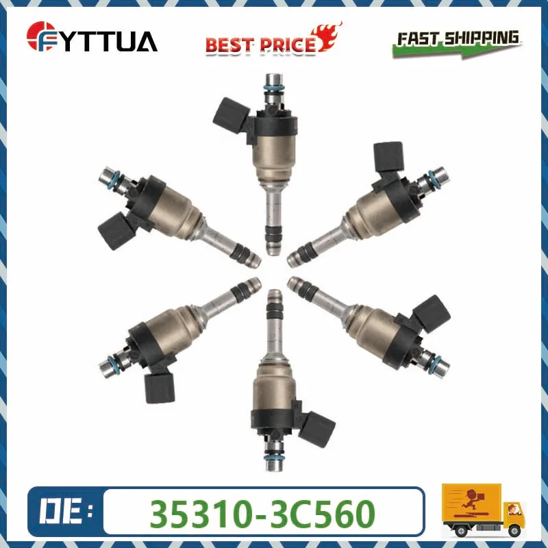

6PCS Fuel Injector 35310-3C560 353103C560 For Hyundai Azera Genesis Santa Fe Kia Cadenza K900 Sedona Sorento 3.3L 3.8L 2011-2018