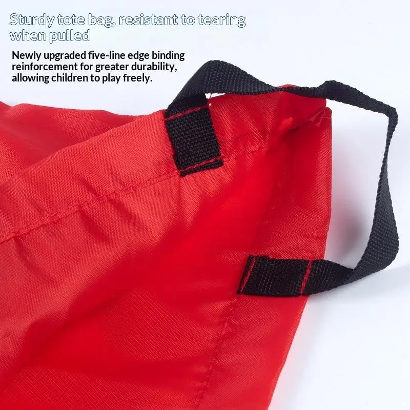 ถุงกระโดดเด็กหลากสี 1/4 ชิ้น พับเก็บได้ น้ำหนักเบา ถุงแข่งสนามเด็ก ถุงกีฬาแบบอินเทอร์แอคทีฟสำหรับพ่อแม่ลูก ถุงแข่งกลางแจ้ง