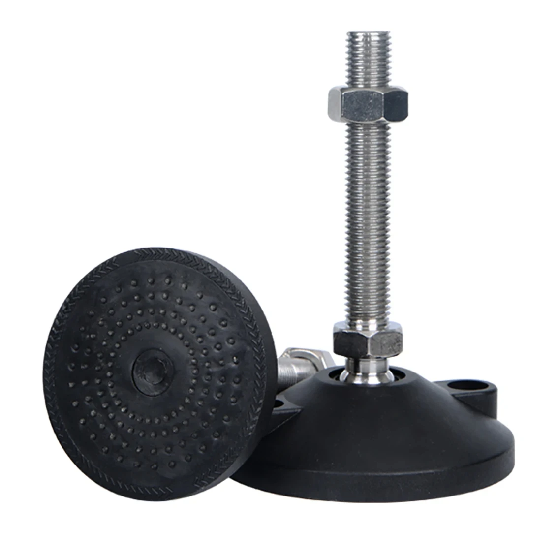 1 szt. Podstawa 60/80mm nylonowa 304 ze stali nierdzewnej obrotowa nóżka regulowana noga stołu stopka na zawiasach noga meblowa M8 M10 M12 — zdjęcie 2