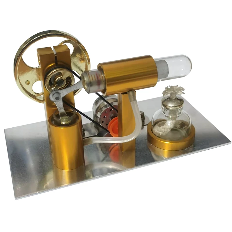 

Mini Hot Air Stirling Engine Motor Model Physics Experiment Model Educational Science Toy Gift For Children