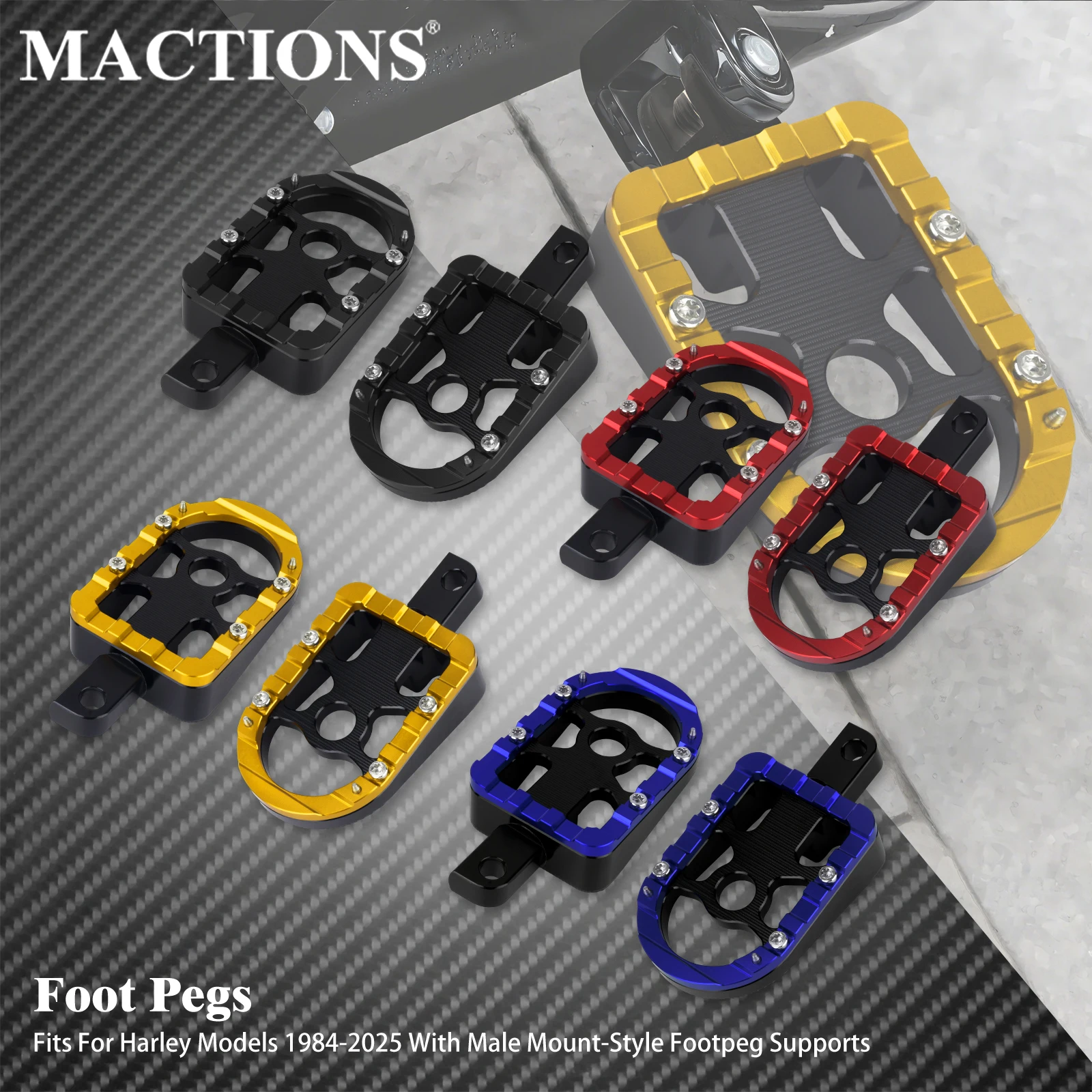 

Motorcycle Rear Passenger Foot Pegs Footrest Pedal For Harley Touring Road Electra Street Glide Sportster 883 1200 Softail Dyna