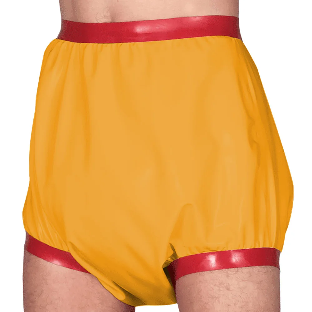 سراويل حفاضات عالية الخصر للكبار والطفل ، مظهر شتوي غريب للحفلات ، ملخصات جلد PVC ، مرقعة ، شورت واسع الفخذ ، ملابس داخلية سيسي