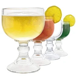 Schooner Beer Glass - 21.5 Oz Extra Large Goblet Crystal Style ZERO LEAD Shrimp Cocktail, Coronaritas, Margaritas 4 PACK