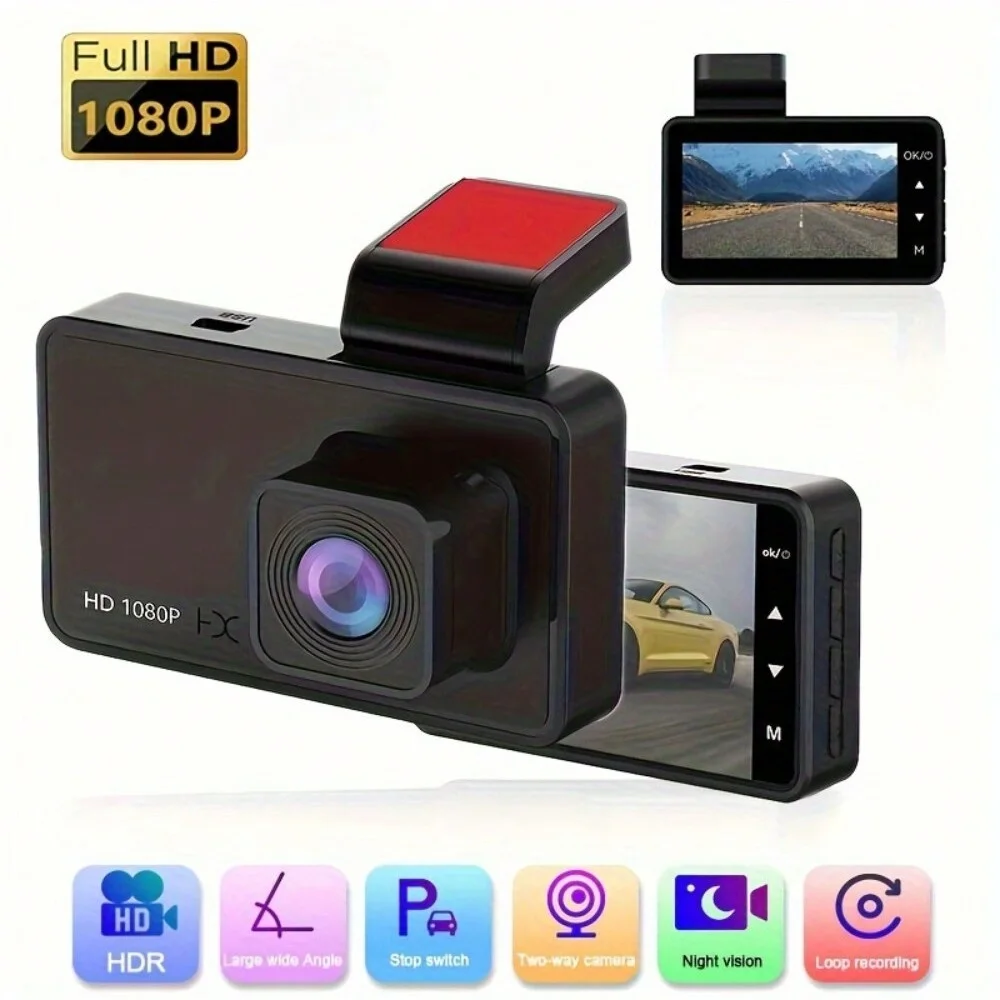 

Trendy Car Driving Recorder - 1080P HD 3 Inch Screen Single Channel Recorder