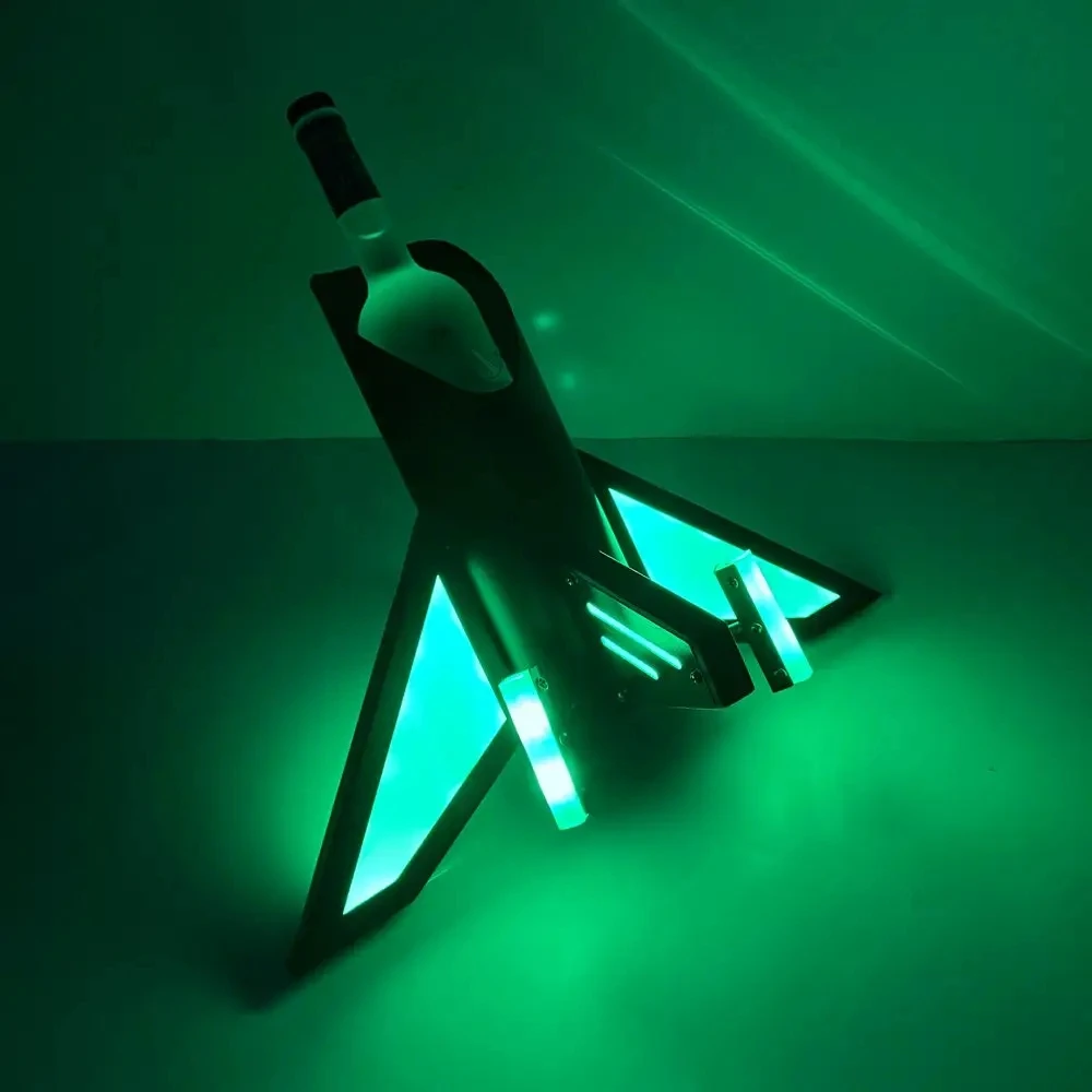 Glow plane aircraft pilot LED bottle presenter VIP service rocket glorifier champagne bottle holder for nightclub party Lounge