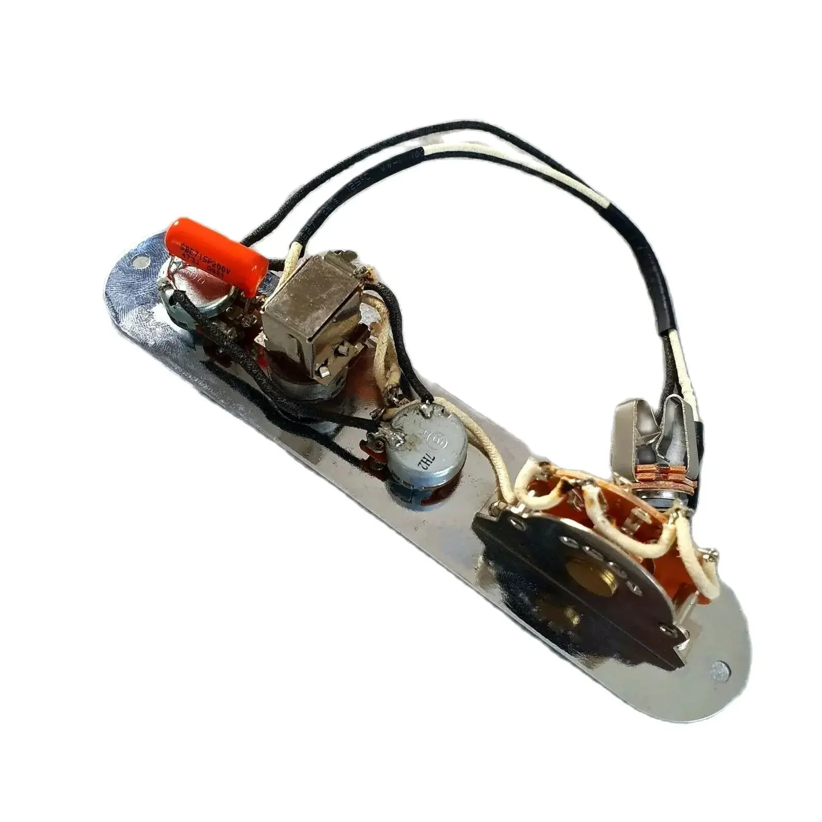 

Yue Yun Music Store-Prewired Tele Control Panel TMAS-C Nashville with 500K Custom Basin Oak Switch Orange Drop-Hot Sale