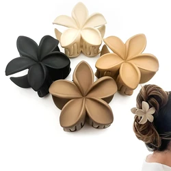 2Pcs Fashion Flower Hair Claws for Women Large Hair Clips Crab Clamps Frosted Ponytail Shark Clip Headdress Hair Accessories