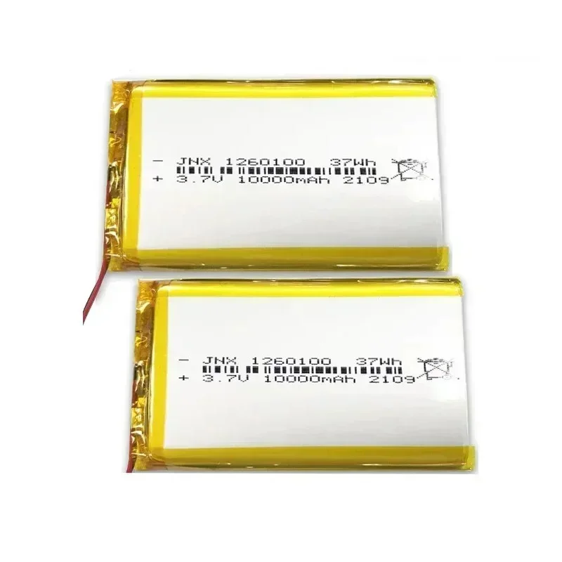 1260110 3.7V 10000mAh Rechargeable Lithium Polymer Battery Suitable for Toy Power Bank GPS Laptop Camping Light Actual Capacity