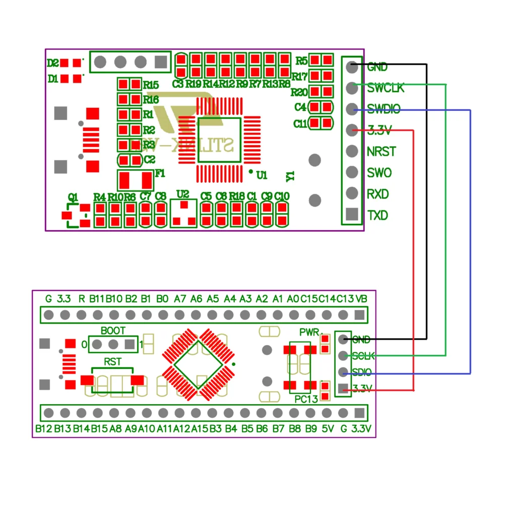 STLINK моделирование ST LINK V2.1 STM32 симуляция отладки прошивки KEIL5 новый виртуальный последовательный порт