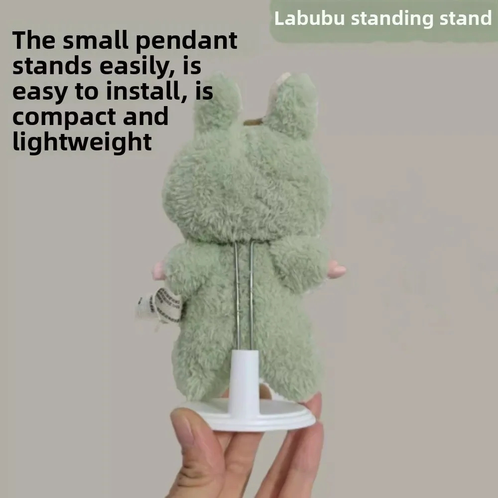 

6pcs Metal Support Labubu Plush Doll Display Rack Prevent Tilting Desktop Display Labubu Support Frame Stable Storage Stand