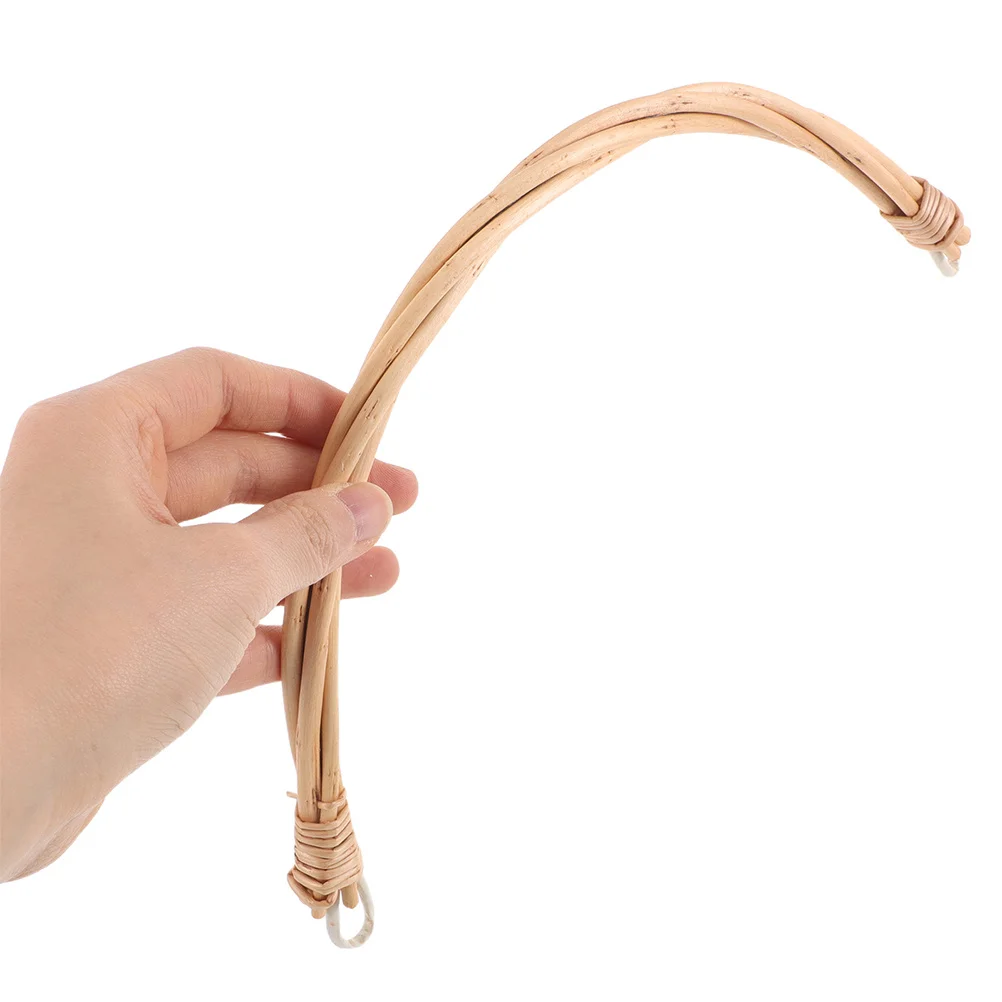 

4Pcs Rattan Replacement Handles Stable Comfortable Grip for Woven Picnic Bread Storage Baskets DIY Repair Basket Accessories