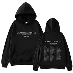 Cigarettes After Sex X's World Tour 2024/2025 Unisex Music Fans Gift Long Sleeve Spring and Summer V-neck Hoodie Printing Casual