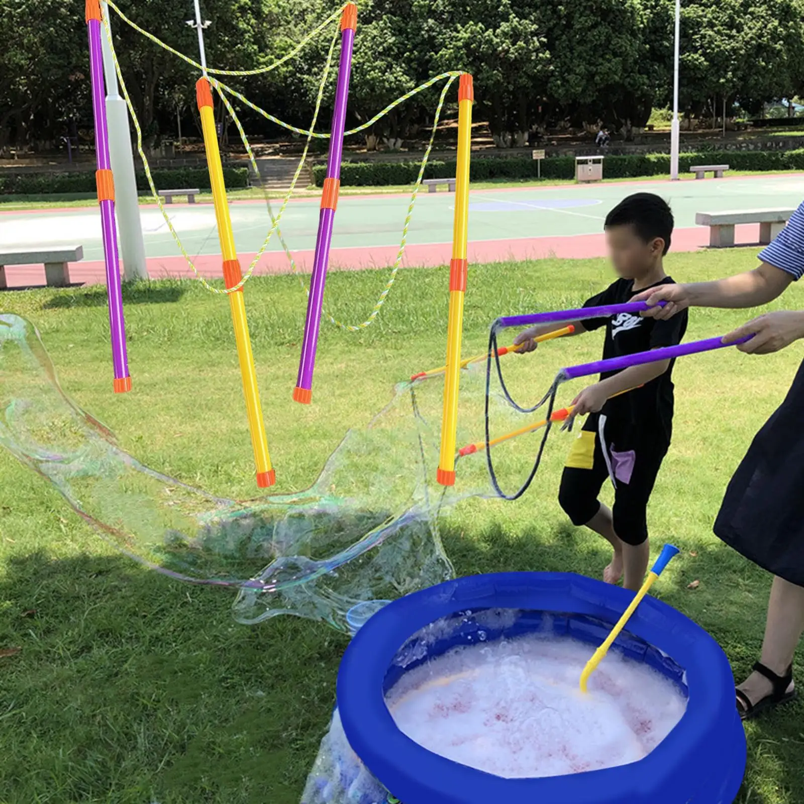 2 Large Bubble Wands Bubble Circle Outdoor Garden Toys Bubble Blowing Toys for