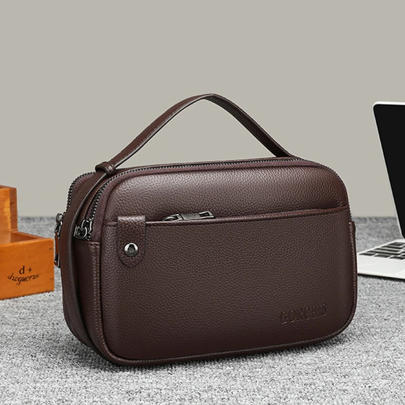 PU Leather Clutch Bag Soft Leather Businessman Handbag Black Brown Big Capacity Hand Caught Fashion-forward Clutch Man Male Bags