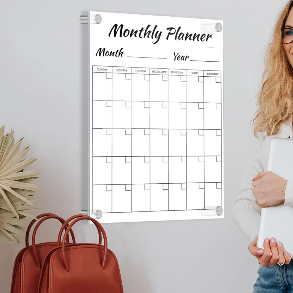 

1Set Transparent Acrylic Board Sign Hanging Door Message Planner Eco-Friendly Lightweight Decor Board Sign