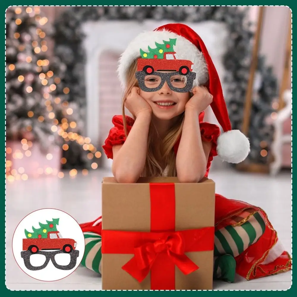 Photography Props Letter Elk Santa Claus Eyeglasses Party Decorations Christmas Decorative Glasses Christmas Frame Glasses