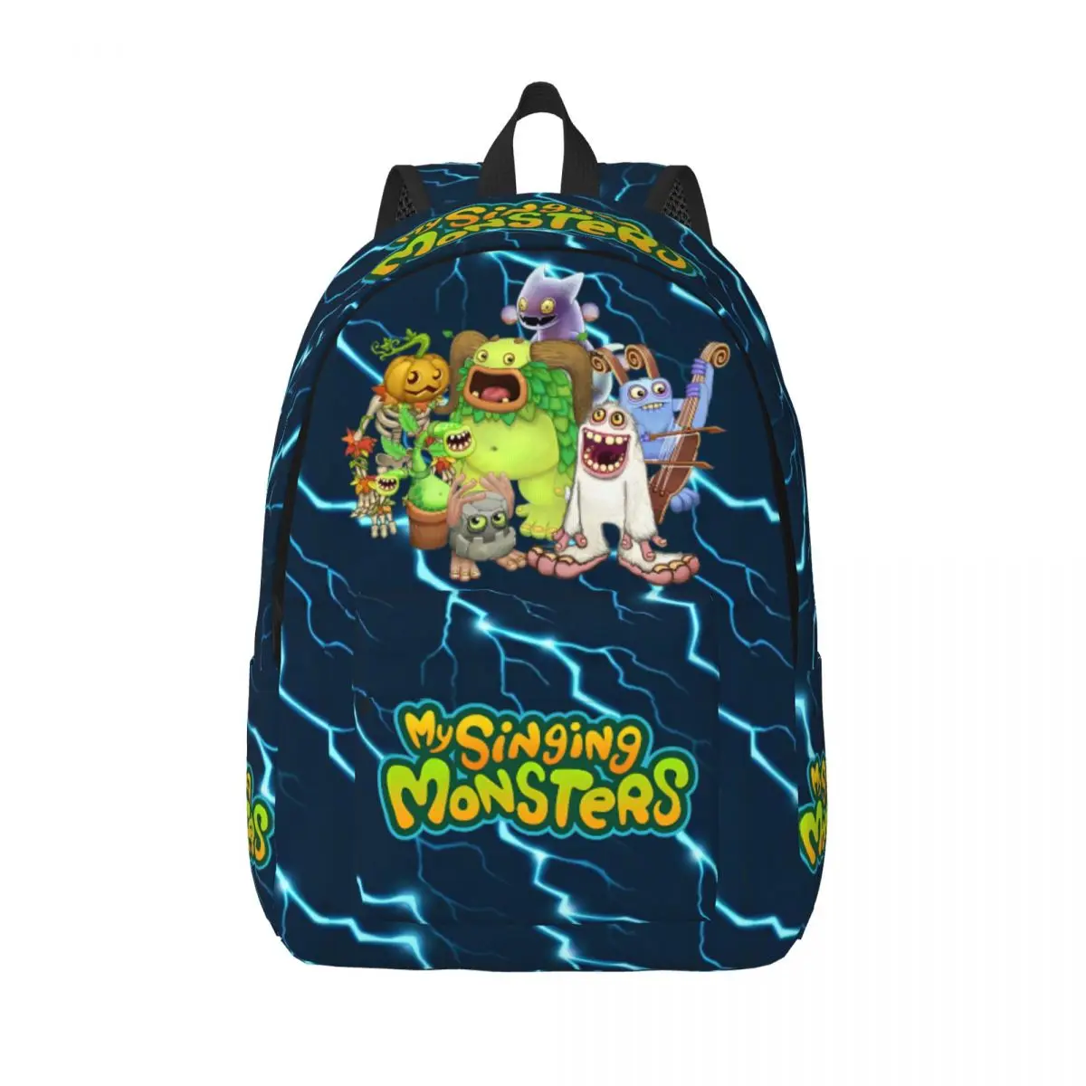 

My Singing Monsters Backpack for Boy Girl Kids Student School Bookbag Canvas Daypack Preschool Kindergarten Bag Hiking