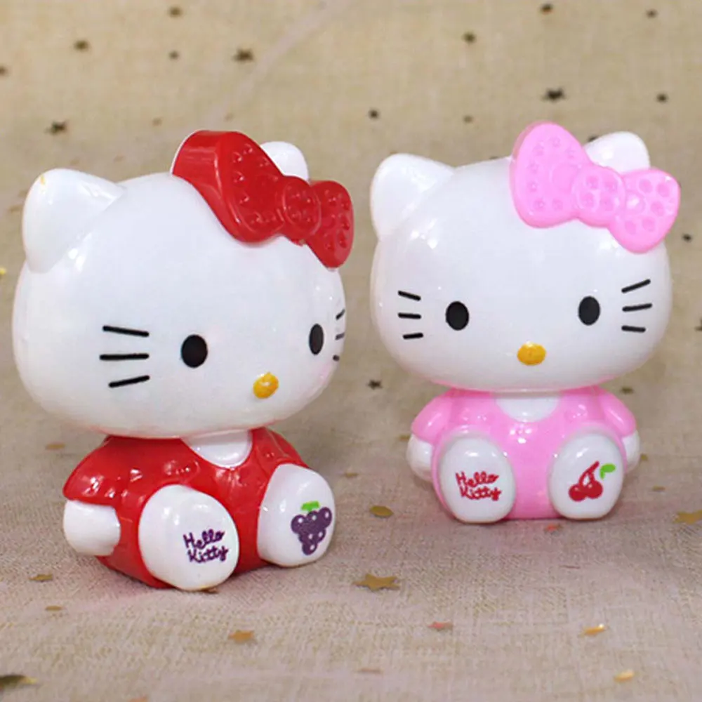 Sanrio Figuren Doll Cute Hello Kitty Action Figure Cake Decoration modello in PVC Desktop Toy Car Deco Ornaments regalo per bambini