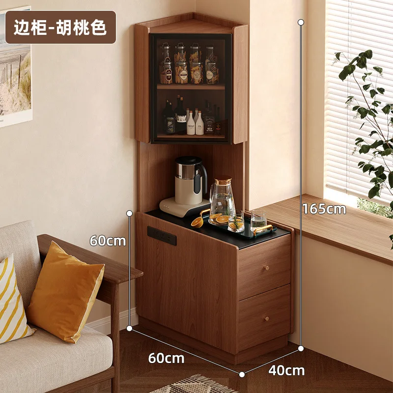 Bedside table, rack, integrated high cabinet, corner locker, corner bookcase, seam side cabinet next to the sofa in the living