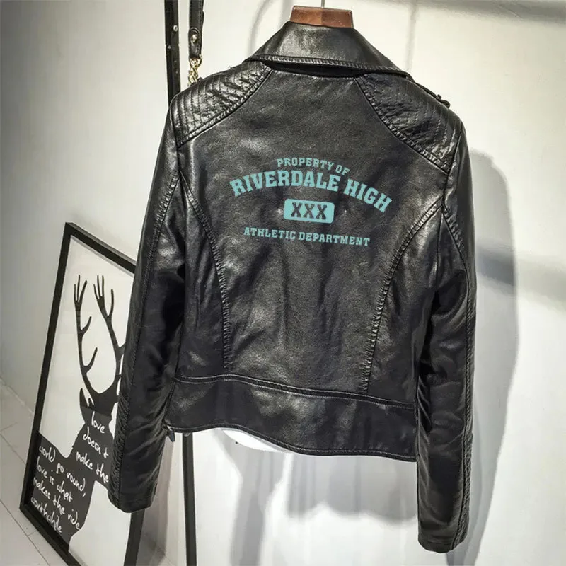 Chaqueta del lado sur Serpents Riverdale Southside chaquetas de PU ropa de calle de serpiente para mujer prendas de vestir de cuero abrigo ty'4
