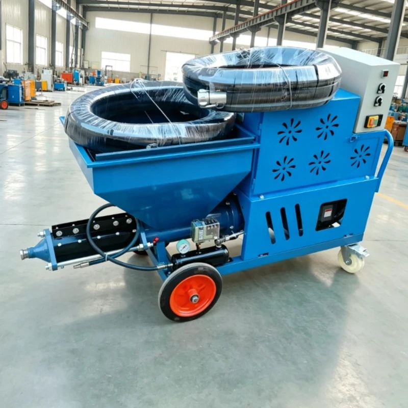 Mortar Spraying Machine Concrete Pump Plaster Pump Electric 220V 4KW 100L Automatic for Floor Screed Plastering